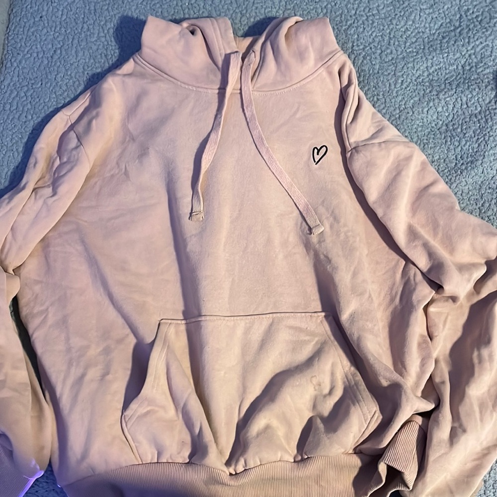 Cozy flesh-like color hoodie